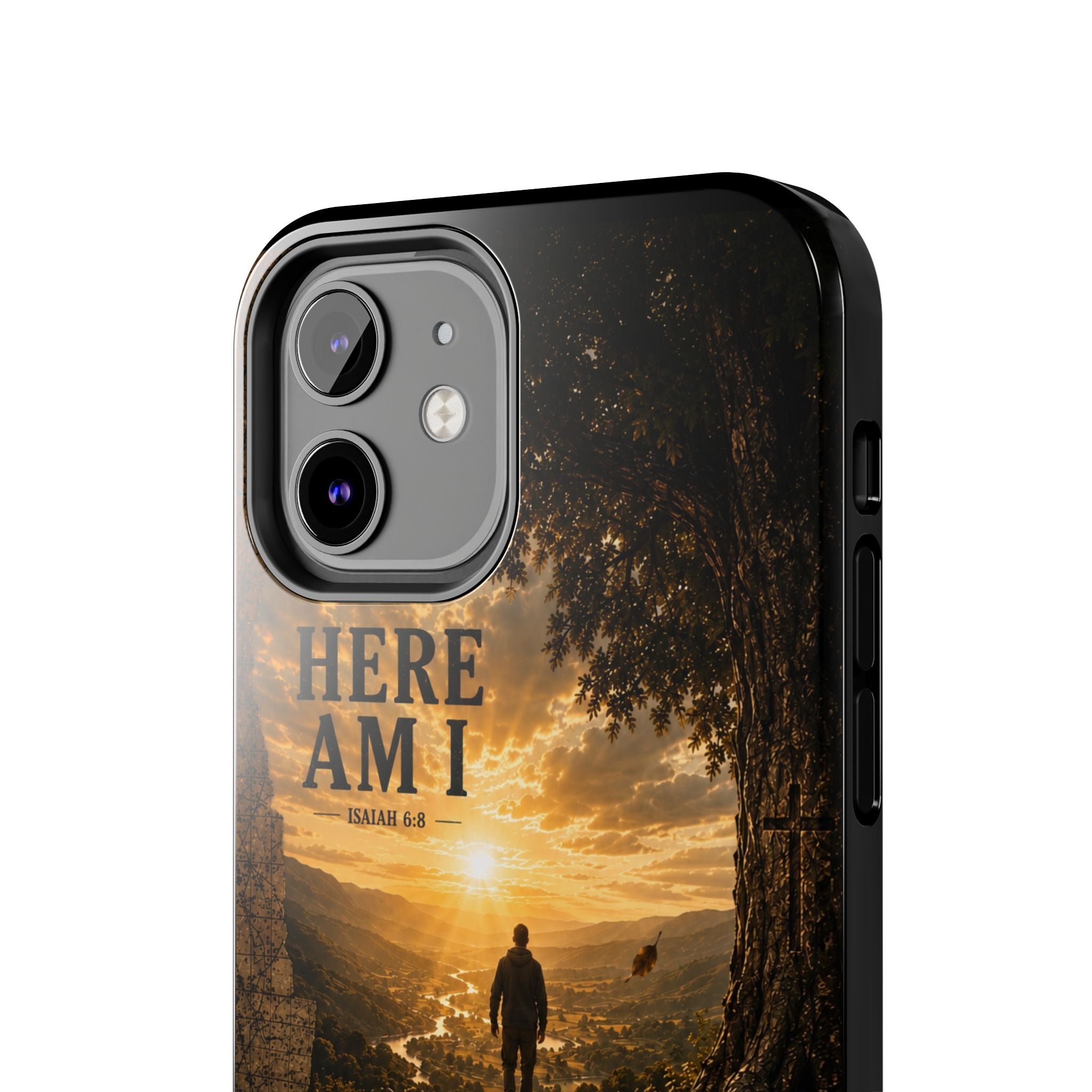 Here Am I | Isaiah 6:8 Christian Phone Case – Premium Scripture Art Tough Case