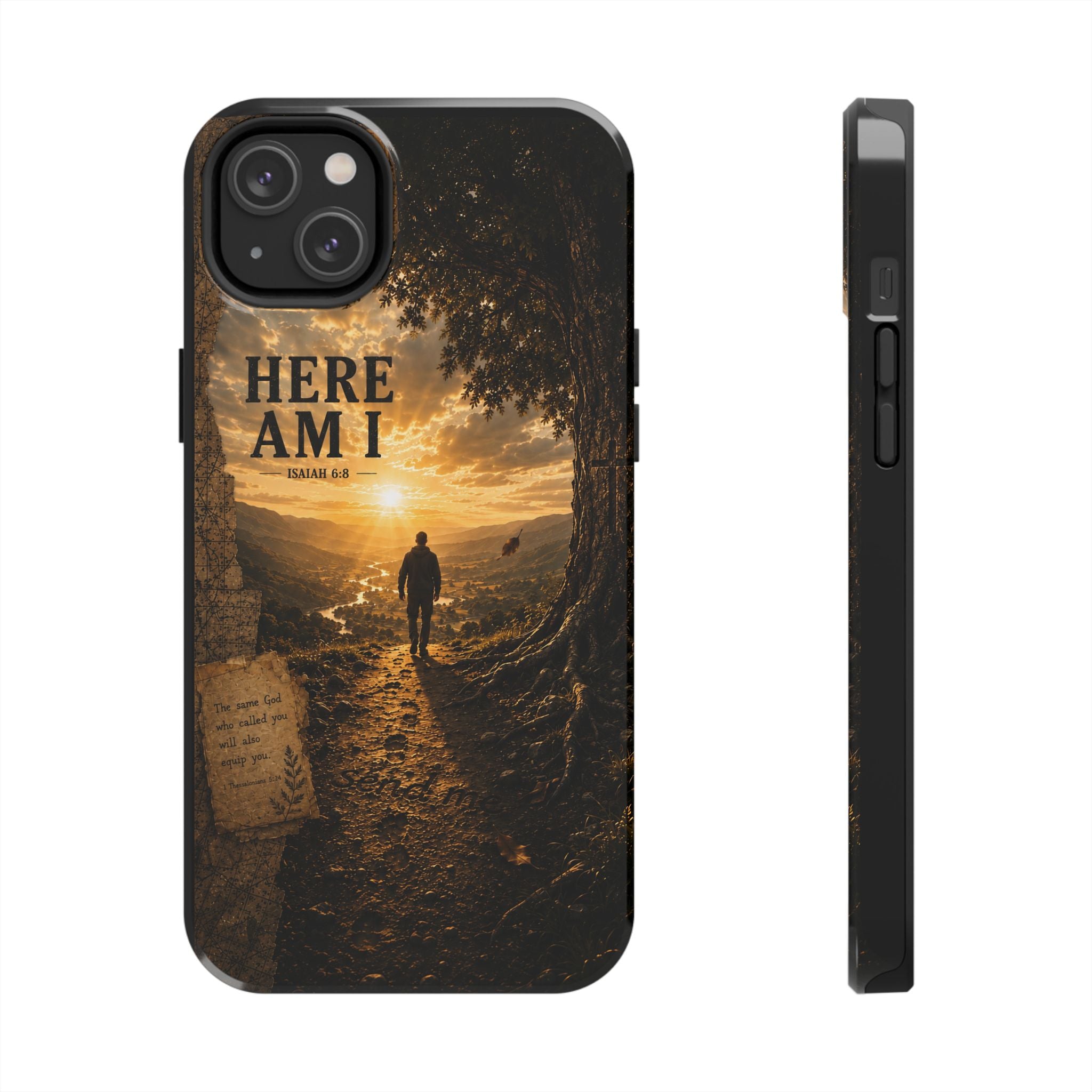 Here Am I | Isaiah 6:8 Christian Phone Case – Premium Scripture Art Tough Case