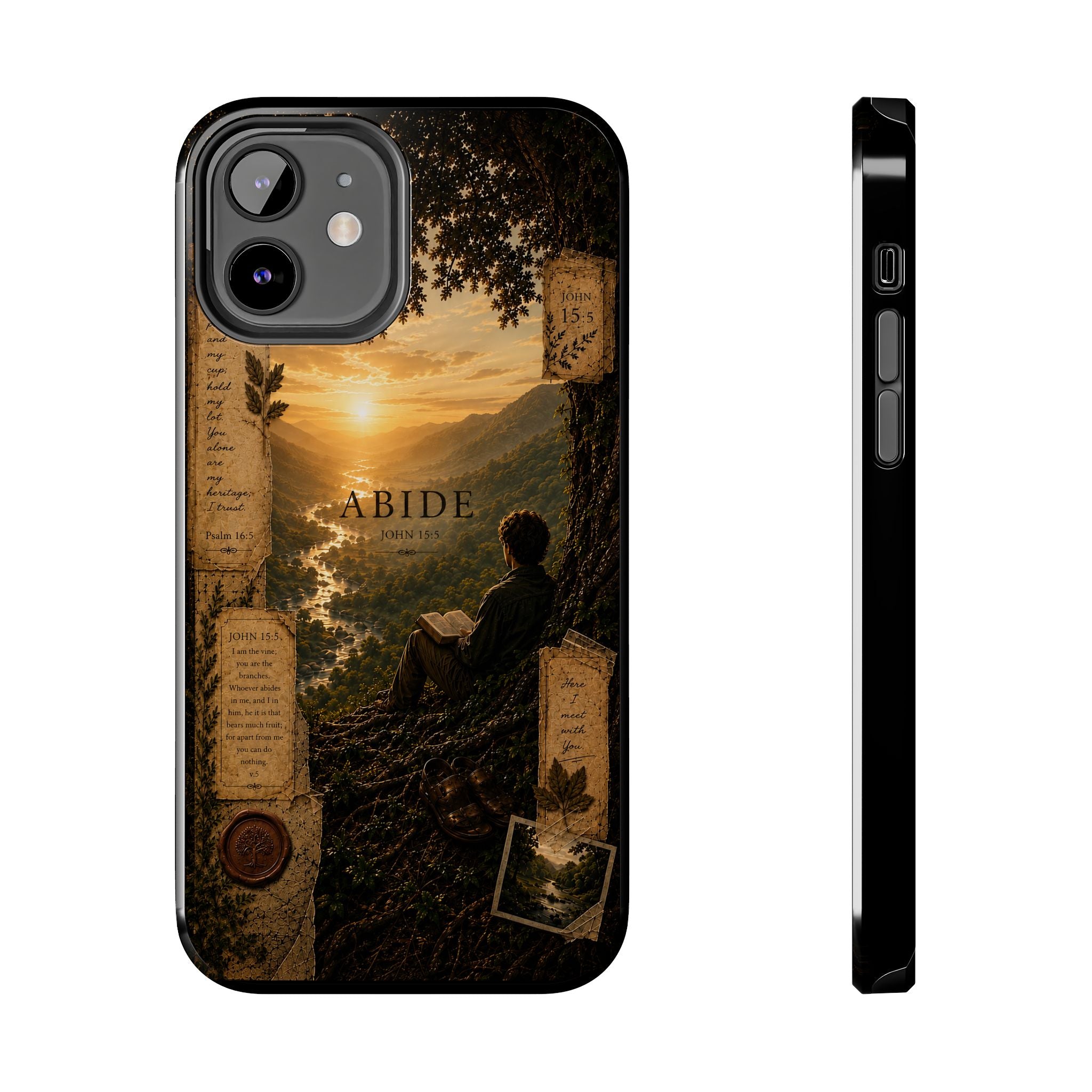 Abide | John 15:5 Christian Phone Case – Premium Scripture Art Tough Case