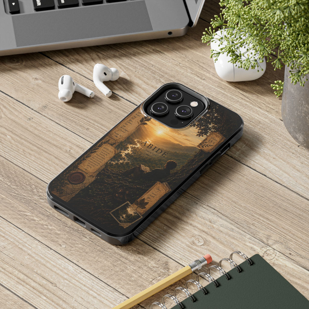 Abide | John 15:5 Christian Phone Case – Premium Scripture Art Tough Case