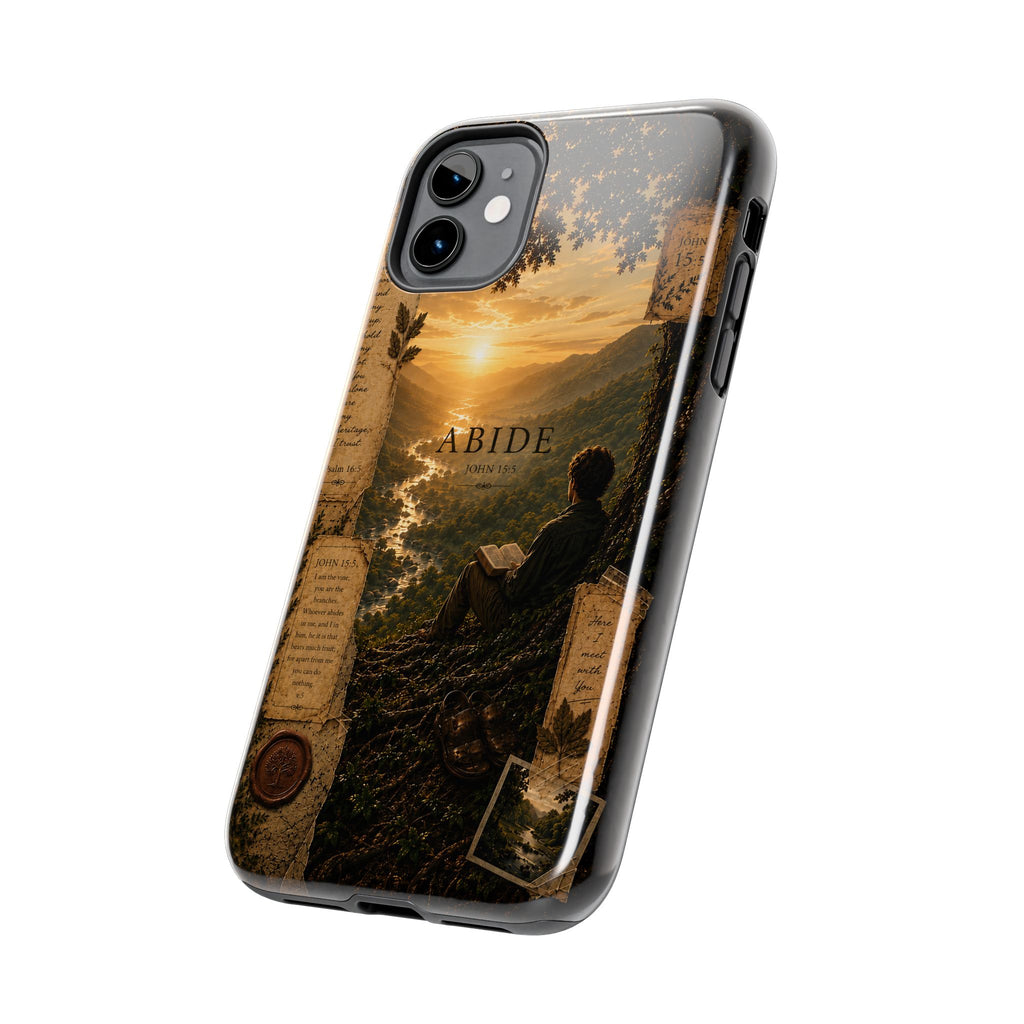 Abide | John 15:5 Christian Phone Case – Premium Scripture Art Tough Case