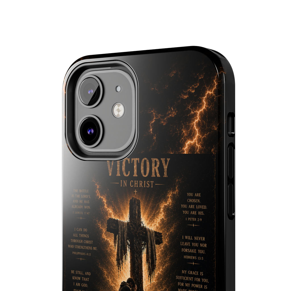 Victory in Christ Christian Phone Case – Premium Bible Verse Tough Case