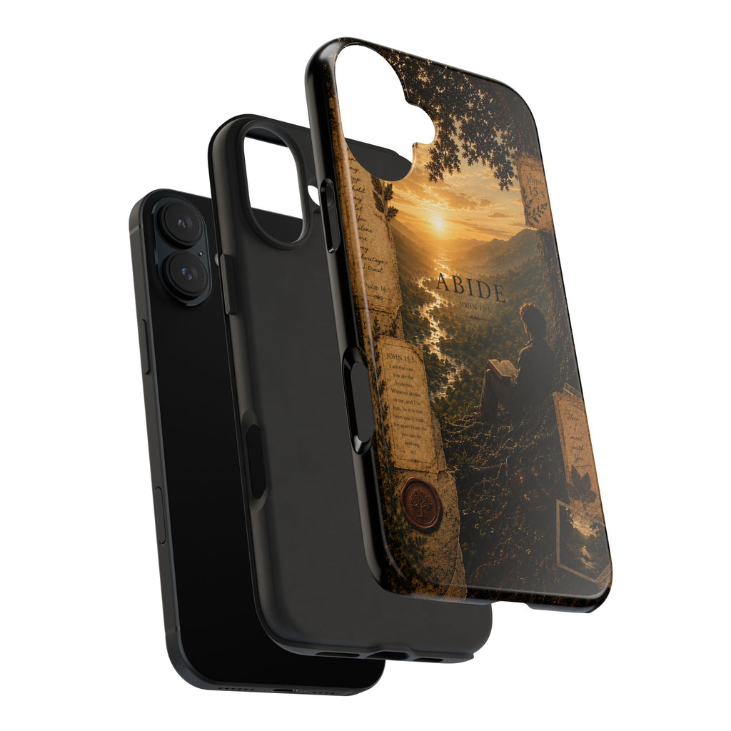 Abide | John 15:5 Christian Phone Case – Premium Scripture Art Tough Case