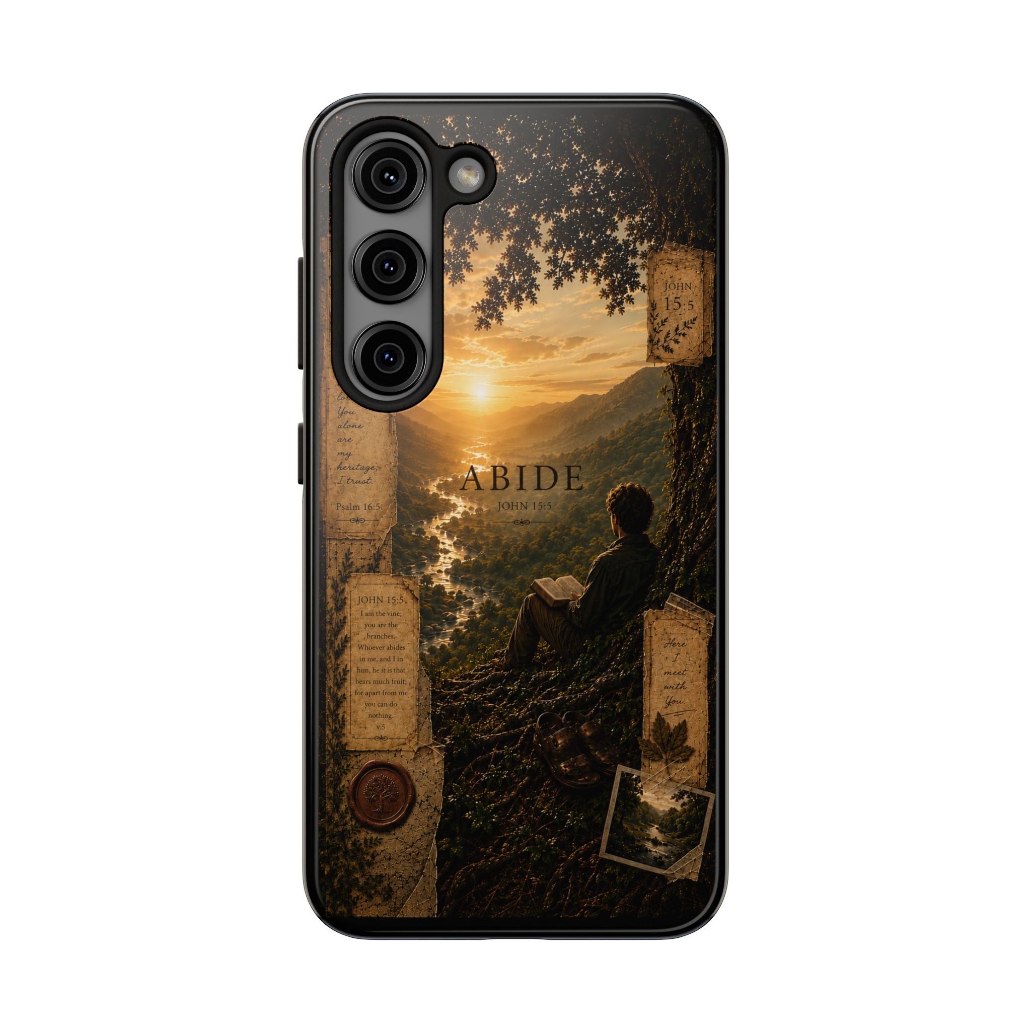 Abide | John 15:5 Christian Phone Case – Premium Scripture Art Tough Case