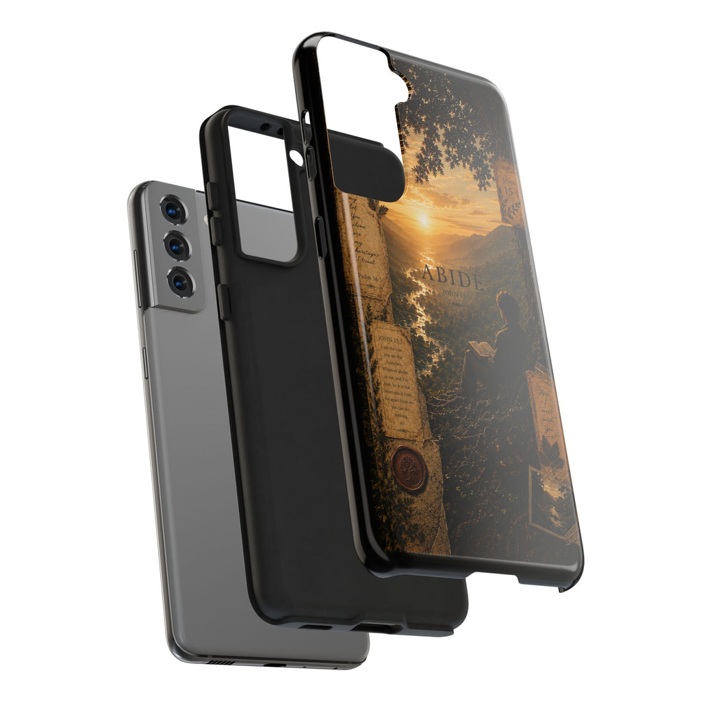 Abide | John 15:5 Christian Phone Case – Premium Scripture Art Tough Case