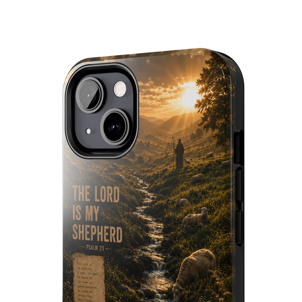 The Lord Is My Shepherd | Psalm 23 Christian Phone Case – Premium Faith Art Tough Case