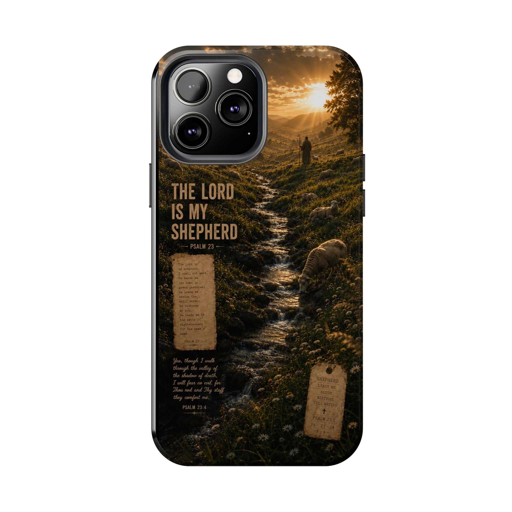 The Lord Is My Shepherd | Psalm 23 Christian Phone Case – Premium Faith Art Tough Case