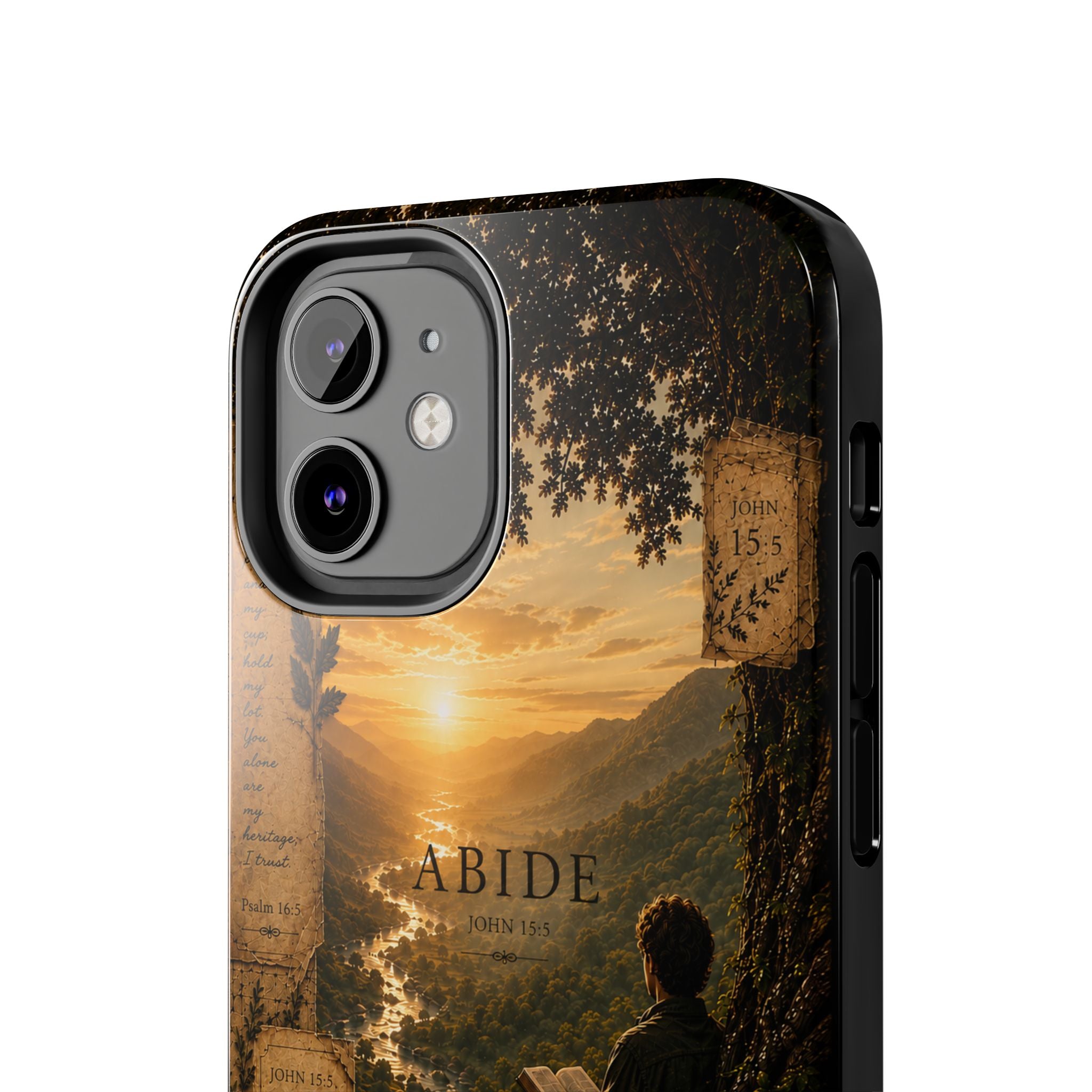 Abide | John 15:5 Christian Phone Case – Premium Scripture Art Tough Case