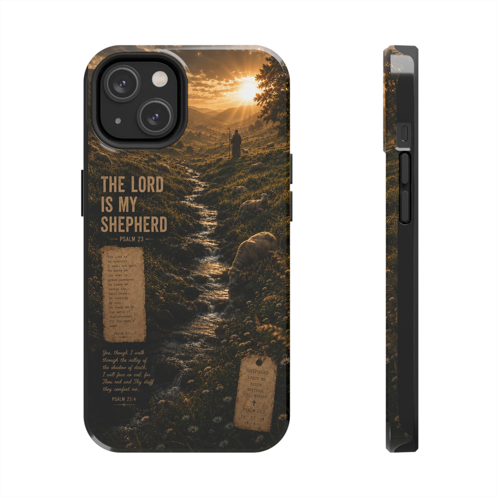 The Lord Is My Shepherd | Psalm 23 Christian Phone Case – Premium Faith Art Tough Case