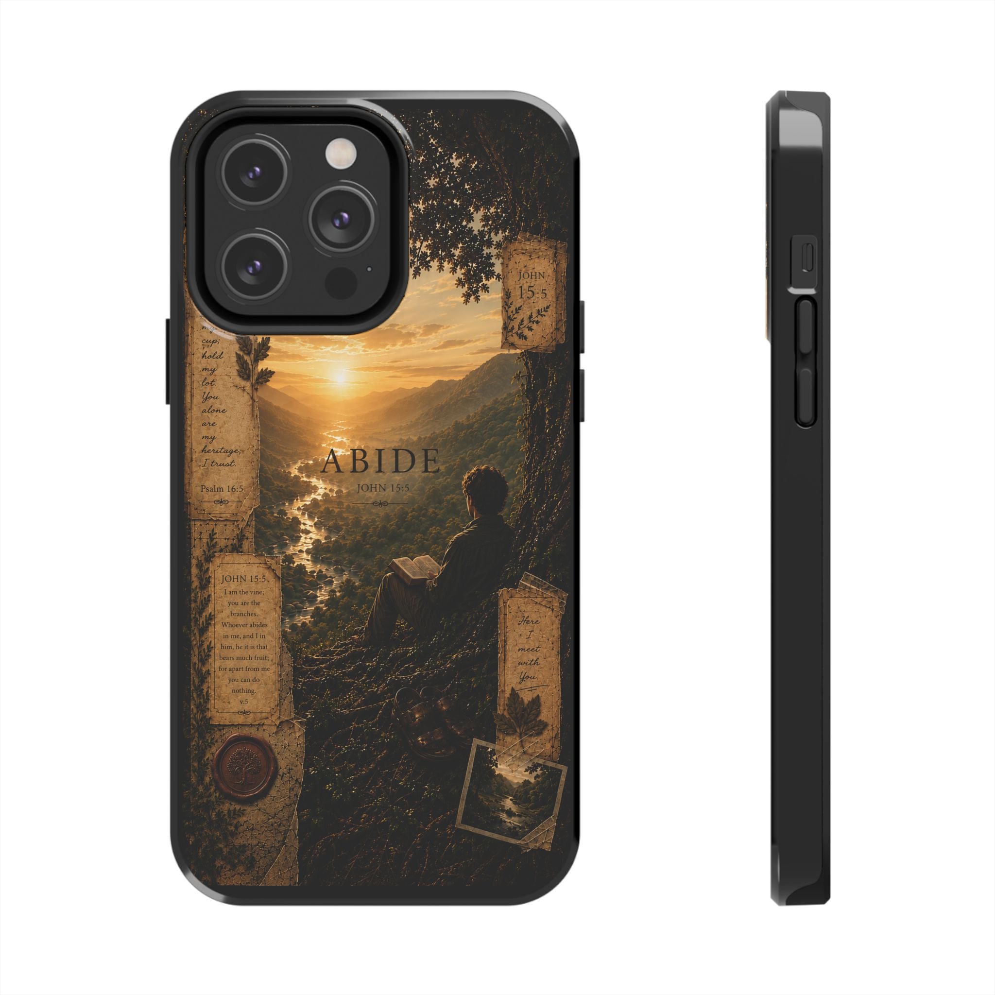 Abide | John 15:5 Christian Phone Case – Premium Scripture Art Tough Case