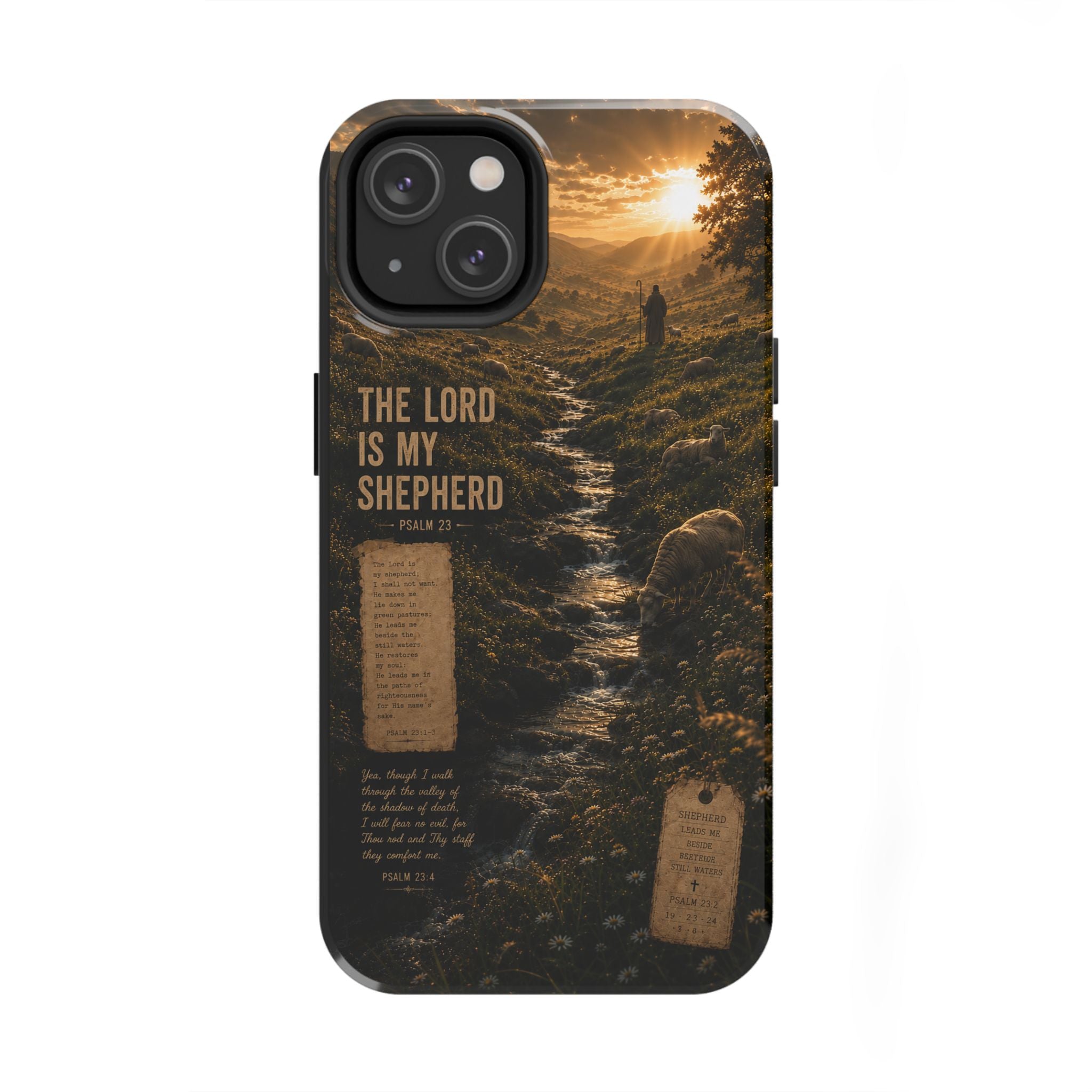 The Lord Is My Shepherd | Psalm 23 Christian Phone Case – Premium Faith Art Tough Case