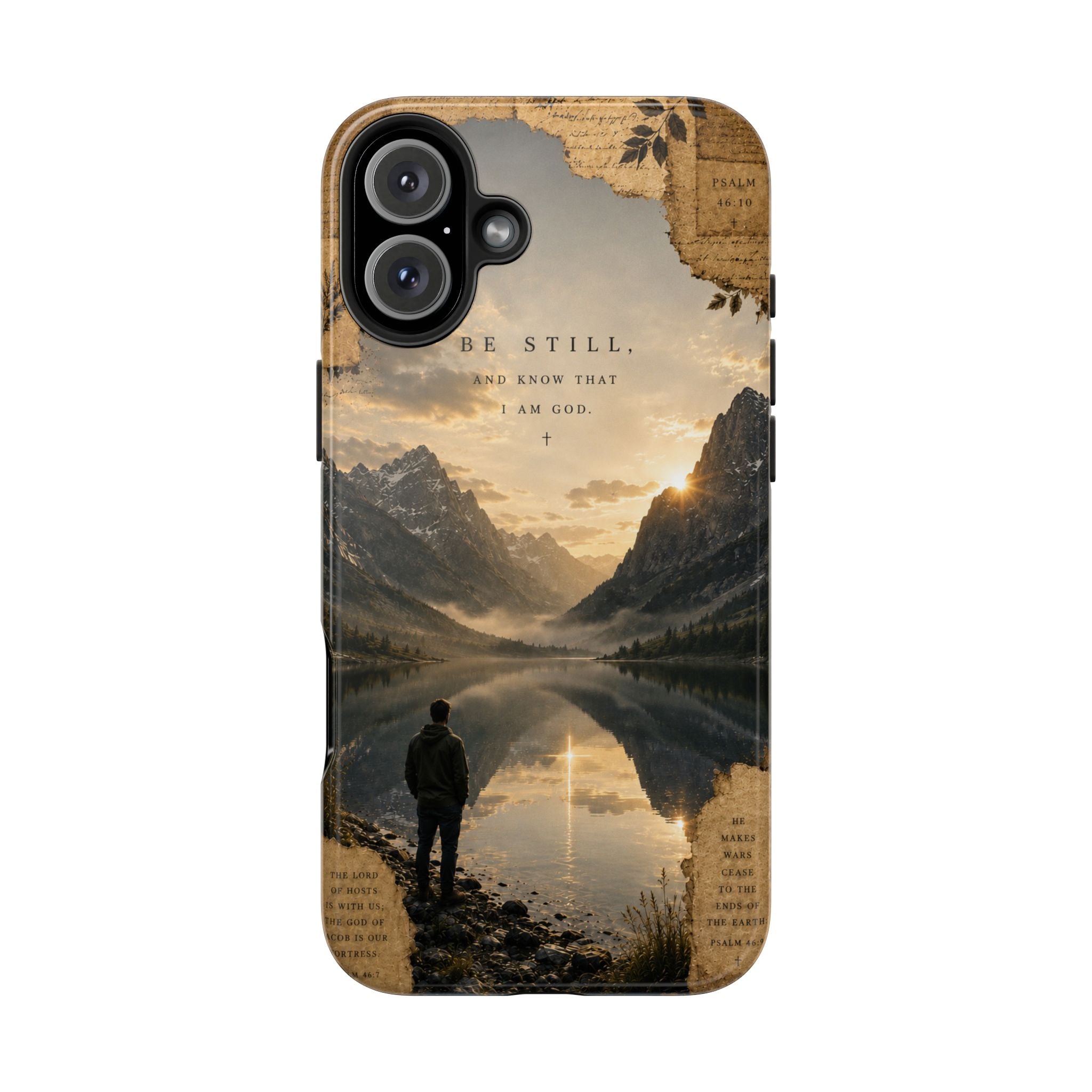 Be Still | Psalm 46:10 Christian Phone Case – Premium Scripture Art Tough Case