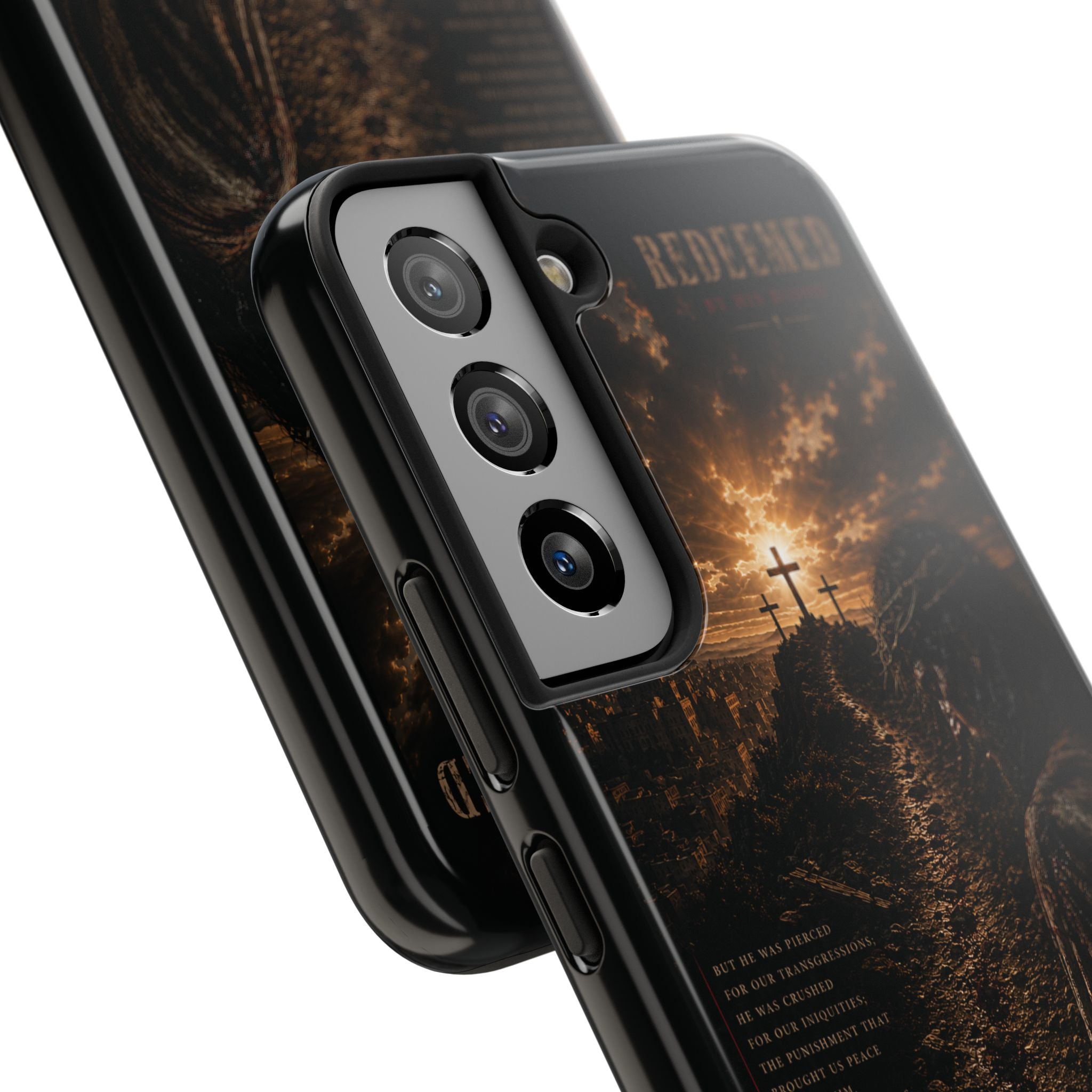Redeemed | By His Blood Christian Phone Case – Premium Scripture Art Tough Case