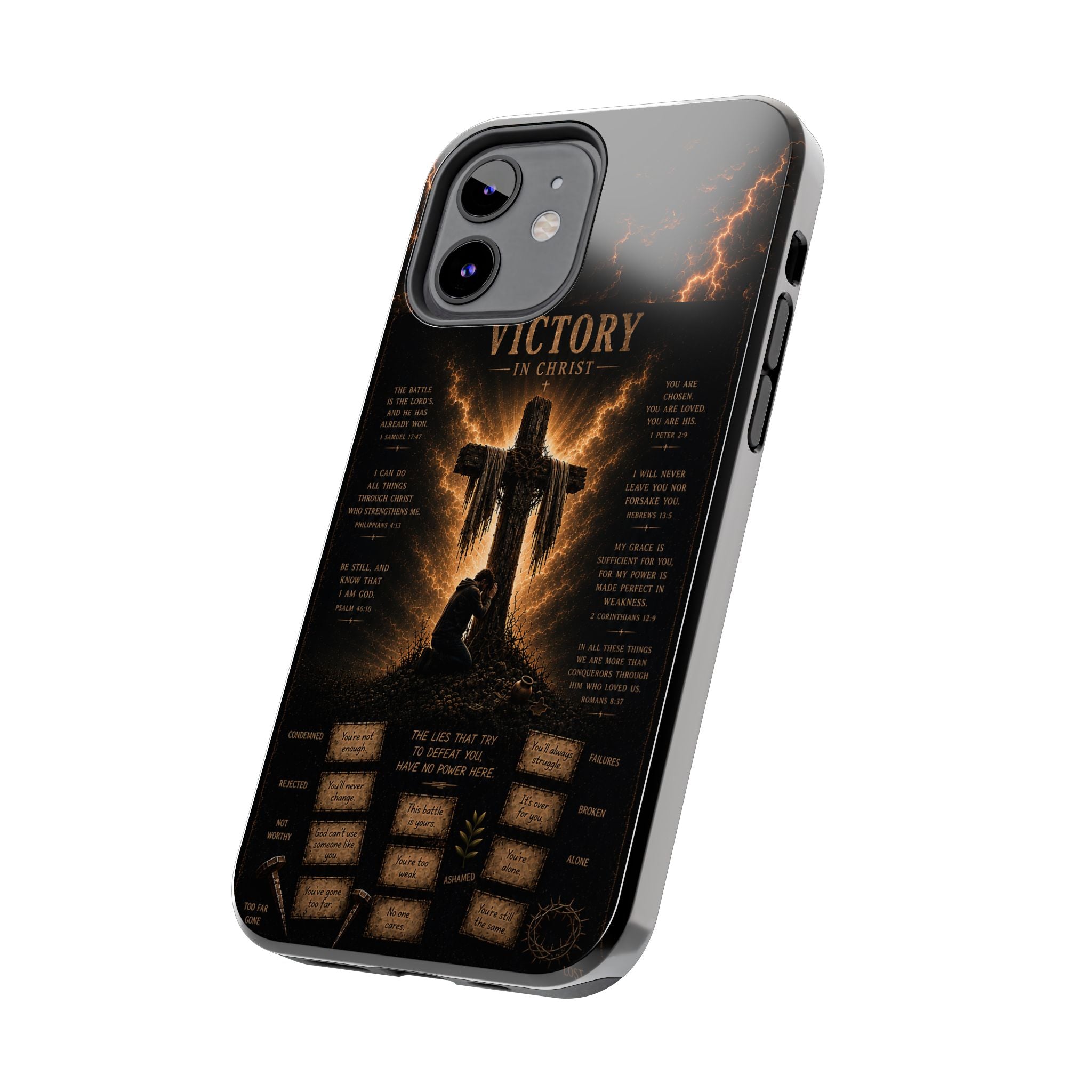 Victory in Christ Christian Phone Case – Premium Bible Verse Tough Case