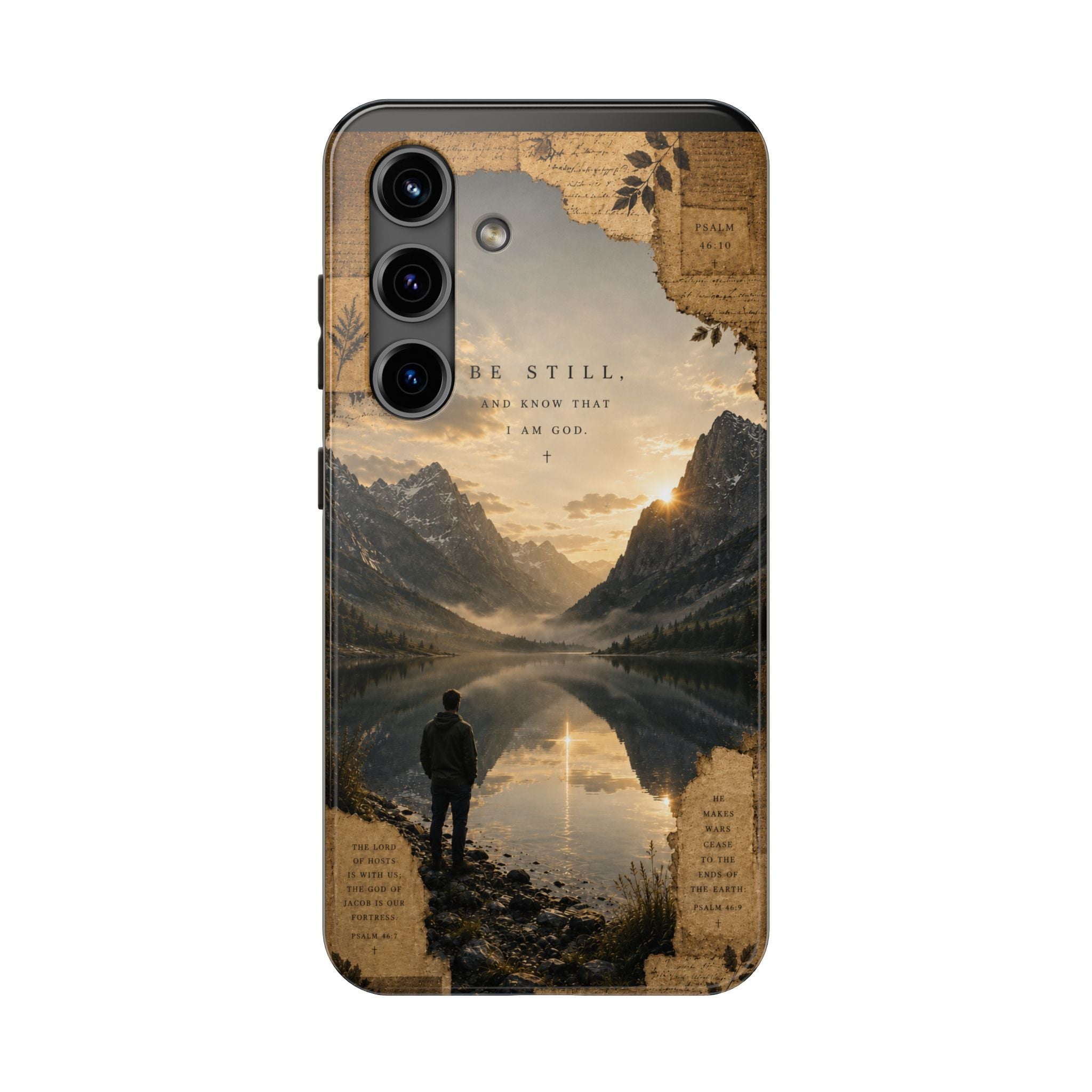 Be Still | Psalm 46:10 Christian Phone Case – Premium Scripture Art Tough Case