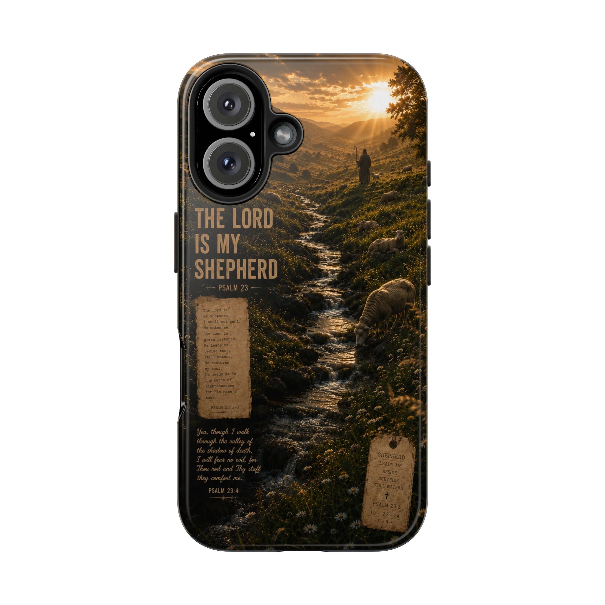 The Lord Is My Shepherd | Psalm 23 Christian Phone Case – Premium Faith Art Tough Case