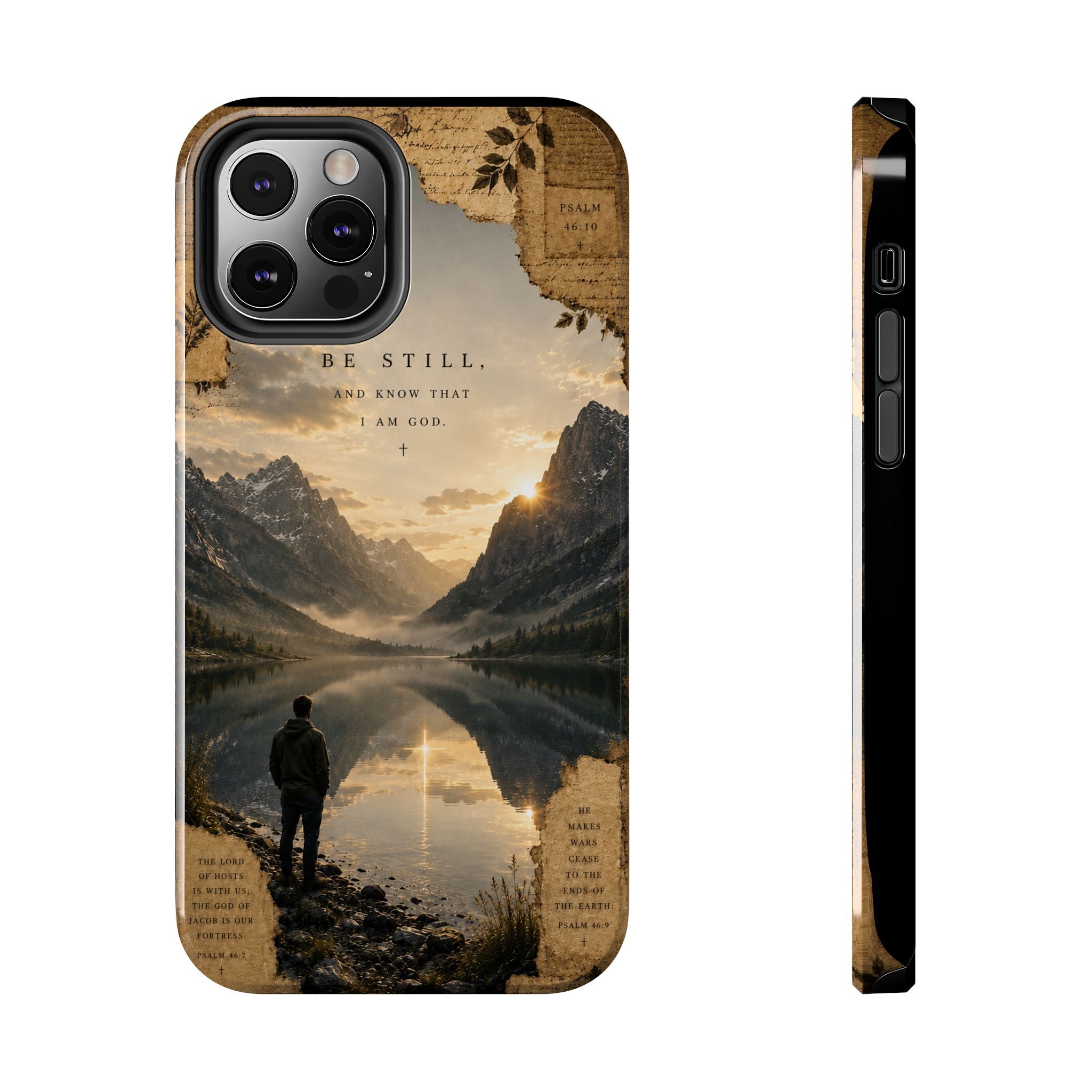 Be Still | Psalm 46:10 Christian Phone Case – Premium Scripture Art Tough Case