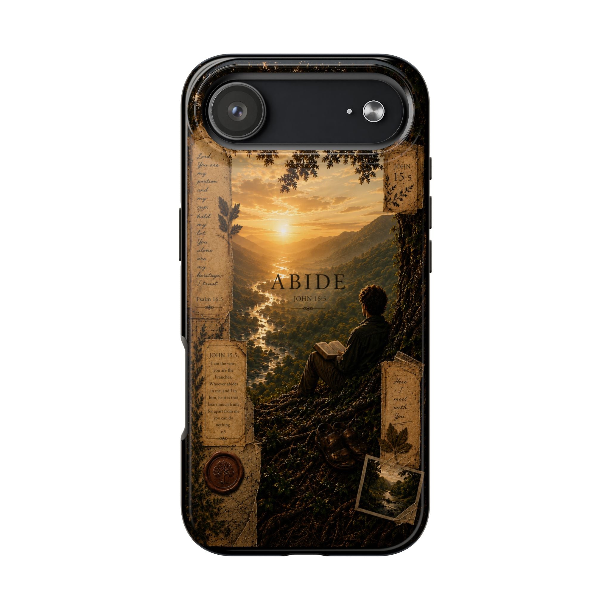 Abide | John 15:5 Christian Phone Case – Premium Scripture Art Tough Case