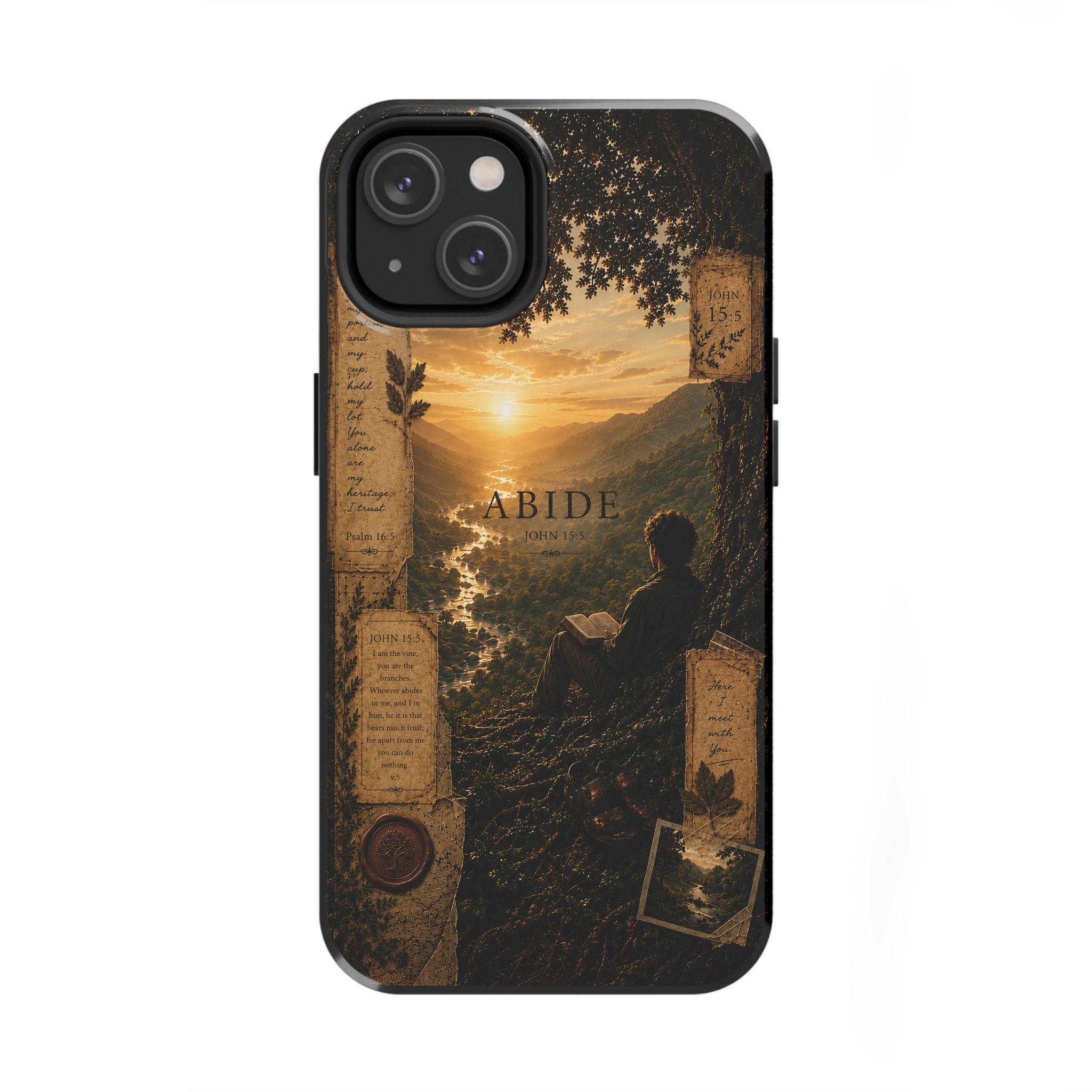 Abide | John 15:5 Christian Phone Case – Premium Scripture Art Tough Case